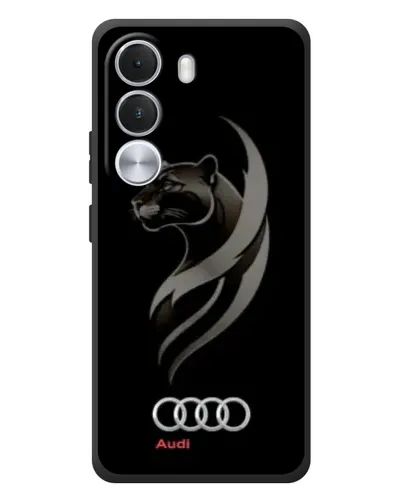 Чехол для Realme C100i с картинкой «Графика — пантера и Audi»