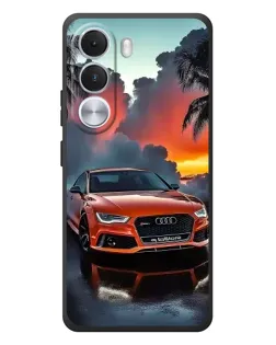 Чехол для Realme C100i с картинкой «Audi — закат»