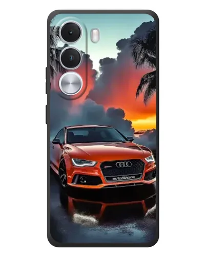 Чехол для Realme C100i с картинкой «Audi — закат»