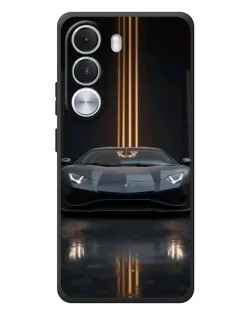 Чохол для Realme C100i з картинкою «Lamborghini золоті лінії»