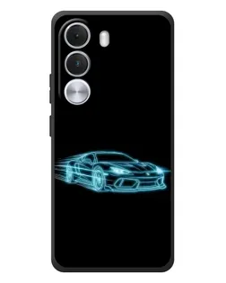 Чохол для Realme C100i з картинкою «Неоновий контур Lamborghini»