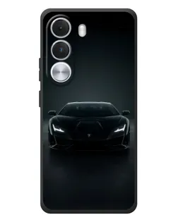 Чохол для Realme C100i з картинкою «Чорний Lamborghini Aventador»