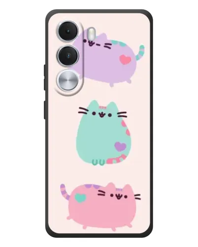 Чохол для Realme C100i з картинкою «Pusheen тріо» Чохол для Realme C100i з картинкою «Pusheen тріо»