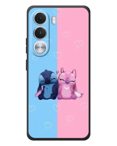 Чехол для Realme C100i с картинкой «Stitch и Angel Love»