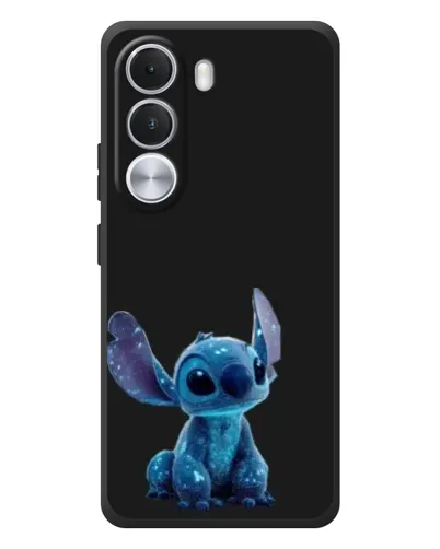 Чехол для Realme C100i с картинкой «Стич на черном»