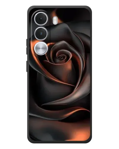 Чохол для Realme C100i з картинкою «Шовкова чорна троянда»