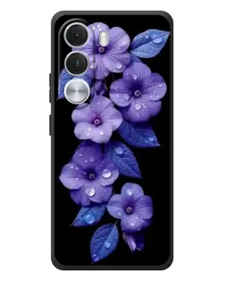 Чохол для Realme C100i з картинкою «Фіолетові квіти з росою»