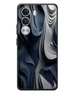 Чохол для Realme C100i з картинкою «Об'ємні сині складки»