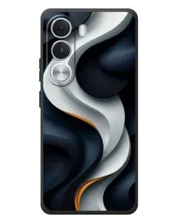 Чохол для Realme C100i з картинкою «Об'ємні чорно-білі стрічки»