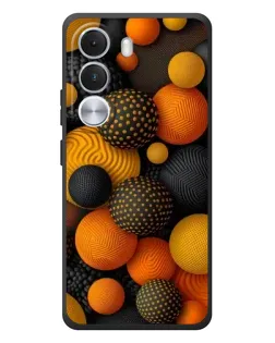 Чохол для Realme C100i з картинкою «Об'ємні помаранчеві сфери»