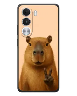 Чехол для Realme C100i с картинкой «Капибара виктория»