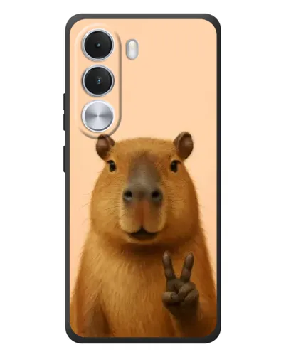 Чехол для Realme C100i с картинкой «Капибара виктория»