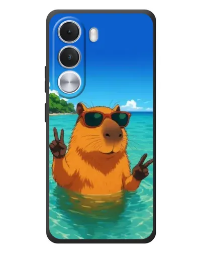 Чехол для Realme C100i с картинкой «Морская капибара»