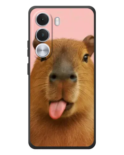 Чехол для Realme C100i с картинкой «Капибара с языком»