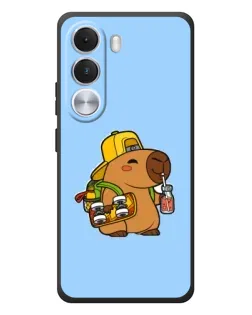 Чехол для Realme C100i с картинкой «Капибара на скейте»