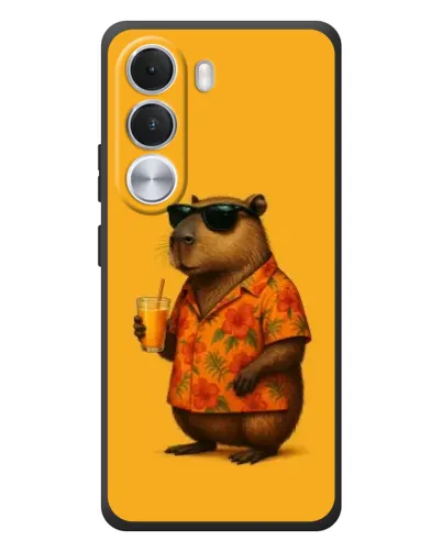 Чехол для Realme C100i с картинкой «Капибара на отдыхе»