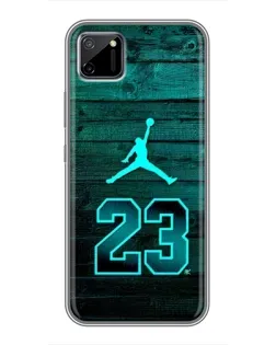 Чехол для Realme C11 с картинкой «Jordan Cyan 23»