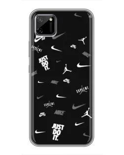Чехол для Realme C11 с картинкой «Nike Black Pattern»