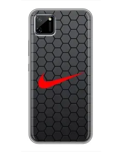 Чехол для Realme C11 с картинкой «Nike — карбоновая сетка» Чехол для Realme C11 с картинкой «Nike — карбоновая сетка»