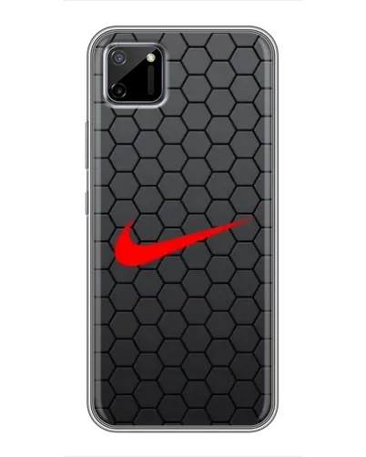 Чохол для Realme C11 з картинкою «Nike — карбонова сітка»