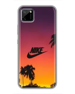 Чохол для Realme C11 з картинкою «Nike на заході сонця»