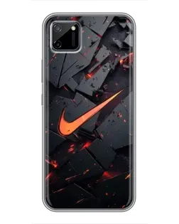 Чохол для Realme C11 з картинкою «Nike — ефект розломів»