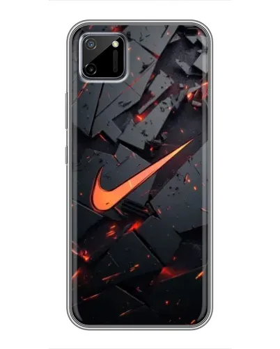 Чохол для Realme C11 з картинкою «Nike — ефект розломів»