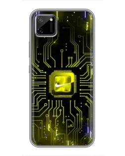 Чохол для Realme C11 з картинкою «Nike — золота іскра»
