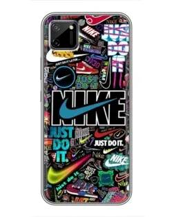 Чехол для Realme C11 с картинкой «Яркий коллаж Nike»
