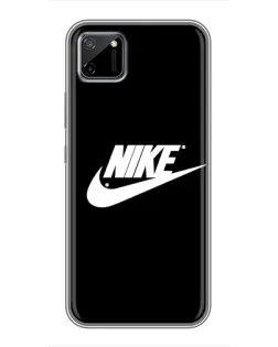 Чехол для Realme C11 с картинкой «Мазки краски Nike»