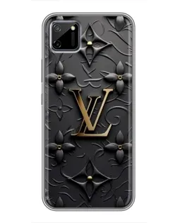 Чехол для Realme C11 с картинкой «Кожаная текстура LV»