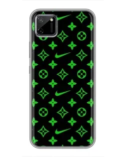 Чехол для Realme C11 с картинкой «Неоновый принт LV»