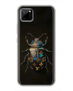 Чехол для Realme C11 с картинкой «LV — мраморный принт»