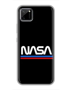 Чехол для Realme C11 с картинкой «NASA — классика Red Blue» Чехол для Realme C11 с картинкой «NASA — классика Red Blue»