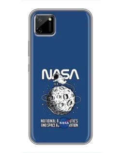 Чохол для Realme C11 з картинкою «NASA — місячна місія»