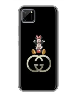 Чехол для Realme C11 с картинкой «Минни Маус на лого»
