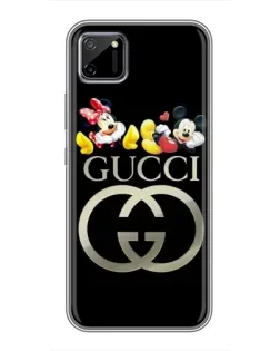 Чехол для Realme C11 с картинкой «Gucci — герои Disney»