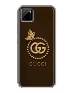 Чехол для Realme C11 с картинкой «Gucci — золотая бабочка»