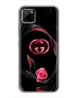Чехол для Realme C11 с картинкой «Gucci — неоновая роза»