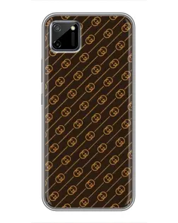 Чехол для Realme C11 с картинкой «Gucci — золотые диагонали»