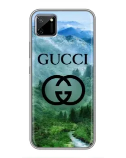 Чехол для Realme C11 с картинкой «Gucci — горный пейзаж»