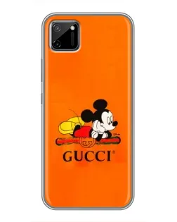 Чехол для Realme C11 с картинкой «Микки Маус Gucci — оранж»