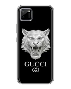 Чехол для Realme C11 с картинкой «Gucci — серебряный лев»