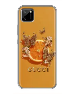 Чехол для Realme C11 с картинкой «Gucci — золотые бабочки»