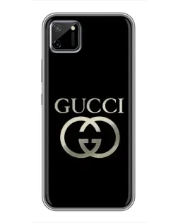 Чехол для Realme C11 с картинкой «Gucci — золото на черном»