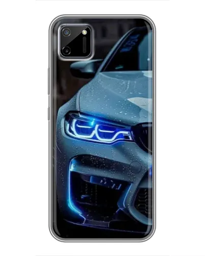 Чехол для Realme C11 с картинкой «Взгляд BMW с синими фарами» Чехол для Realme C11 с картинкой «Взгляд BMW с синими фарами»