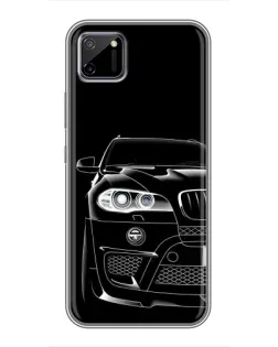 Чехол для Realme C11 с картинкой «Темный силуэт BMW»