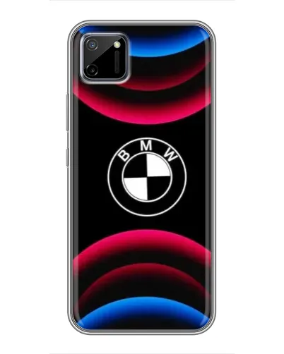 Чехол для Realme C11 с картинкой «Логотип BMW и неоновые дуги» Чехол для Realme C11 с картинкой «Логотип BMW и неоновые дуги»
