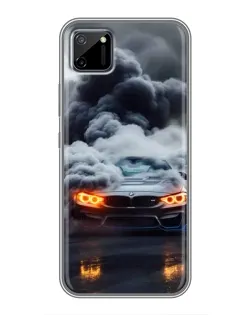Чехол для Realme C11 с картинкой «BMW в дыму»