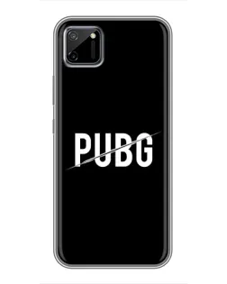Чехол для Realme C11 с картинкой «PUBG — белый логотип»